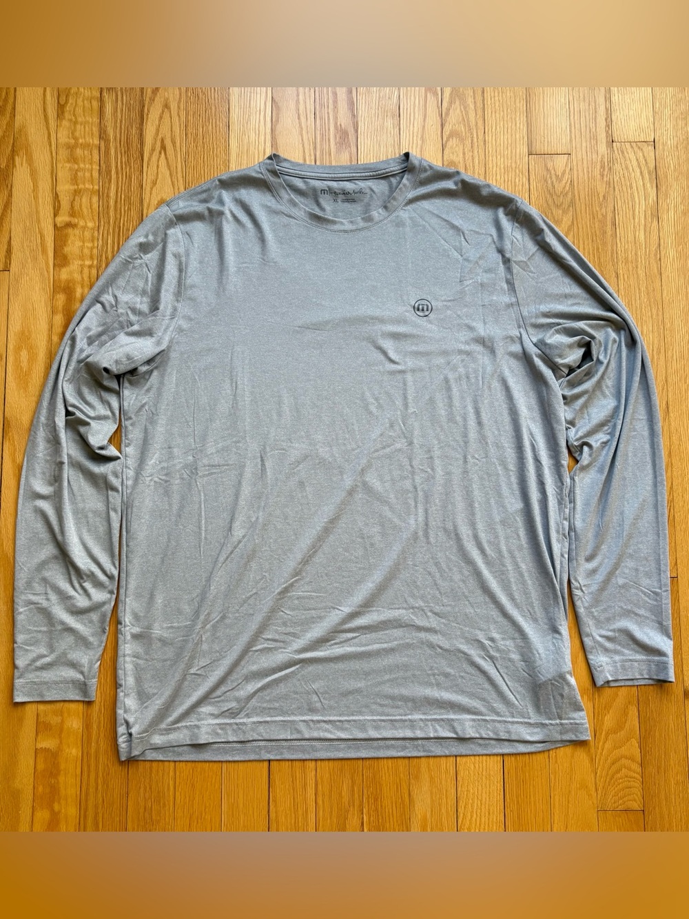 Travis Mathew Men’s Long Sleeve T-Shirt Heater Series XL Gray Solid